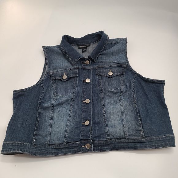 Lane Bryant Jackets & Blazers - Lane Bryant Denim Button Up Jean Vest  Women's Plus Size 26‎